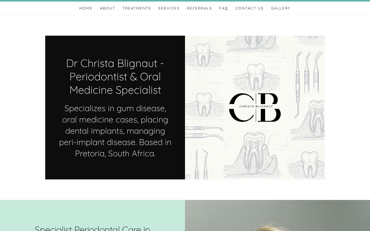 Pretoria Periodontist website